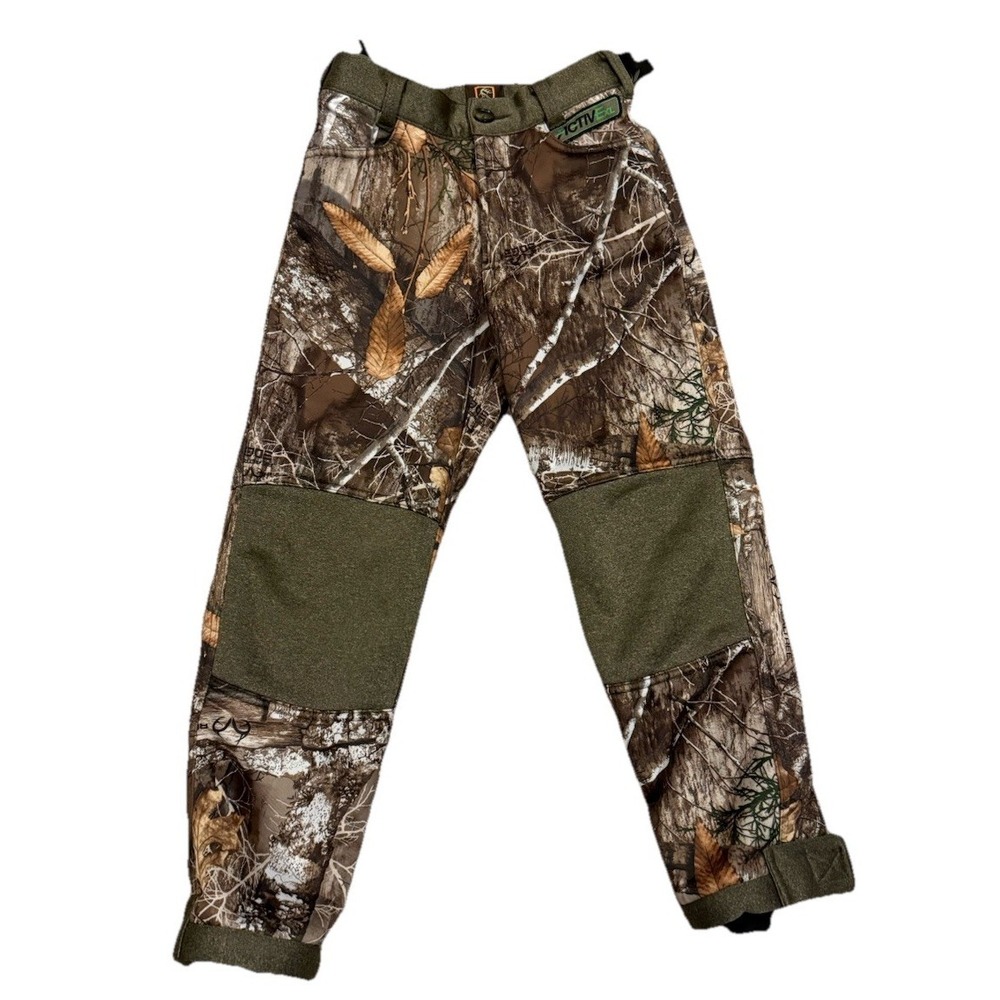 Drake Non Typical Silencer Soft Shell Camouflage Pants Boys Size 10 Fleece Lined